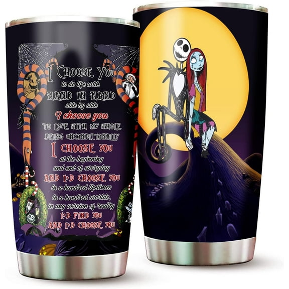 Couple Insulated Coffee Tumblers Valentine I Choose You , Gifts for Husband, Wife, Lover, Boyfriend,Girlfriend occasion Valentine, Christmas, New Year, Birth day, Romantic His & Hers Gift Idea