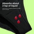 thumbnail image 3 of Parte Inferior de Bikini KNIX Kt Teen para Periodo, Cintura Alta Negra XX-Small, 3 of 6