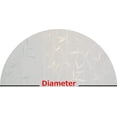 thumbnail image 2 of Precut White Bamboo Arched Window Film Shade, Self Adhesive Static Cling, 44 Inches Diameter, 2 of 2