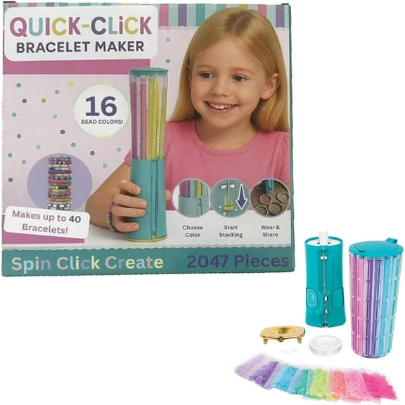 Quick-Click Bracelet Maker Kit, DIY Charm Bracelet Kit with Beads, Easy Click Design, Jewelry Making Kit, Cute & Friendship Bracelet Kit, Charm Bracelet Making Kit, Christmas Gift