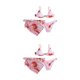 thumbnail image 2 of Soidarity Traje de baño de tres piezas para mujer, conjunto dividido, traje acolchado con cable, traje de baño Sexy para fiesta de vacaciones de viaje, Rosa L 2piezas Soidarity CBP221209, 2 of 5