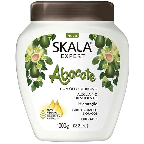 SKALA Brazilian Hair Treatment Cream Avocado 35oz | Creme de Tratamento Abacate 1kg
