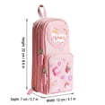 thumbnail image 2 of Cute Pencil Case for Girls Large Zippered Pen Pouch Organizer with Aesthetic Design Backpack Style Stationery Box for Kids School, 2 of 4