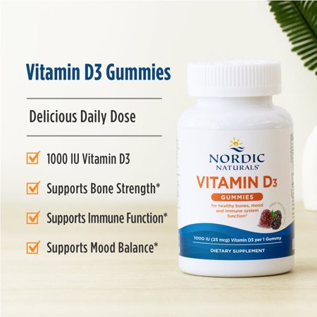 ビタミンD3グミ1000 IUワイルドベリーフレーバー、120グミ【Nordic Naturals】 Vitamin D３