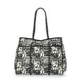thumbnail image 2 of No Boundaries Women's Neoprene Beach Tote Bag, Black/White, 2 of 6