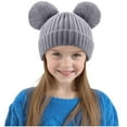 thumbnail image 5 of Ugoldhm Baby Winter Beanie Hat - Warm Fleece Lined Cap with Plush Ball for Newborns to 1 Years, 5 of 6