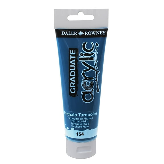 Daler-Rowney Graduate Acrylic, 120ml Tube, Pthalo Turquoise