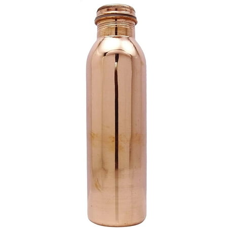 

IBA Indianbeautifulart 800 ML Traditional Copper Bottle Water Storage Flask Ayurvedic Health Benefits