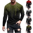 thumbnail image 2 of Qingpeng Men Casual Round Neck Long Sleeve Tshirts Vintage 3D Printed Shirts Streetwear Tees Top, 2 of 5