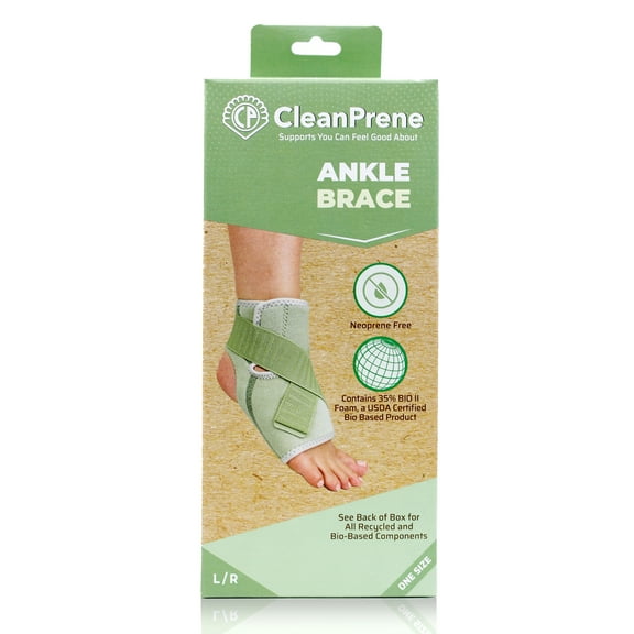 CleanPrene Ankle Brace, Sustainable, Biobased Support, One Size, Fits Left or Right