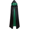 thumbnail image 2 of YUANxueke Kids Hoodie Cloak Tie Front Long Cape Party Dress Up Performance Outfits,Green,8 Years, 2 of 3
