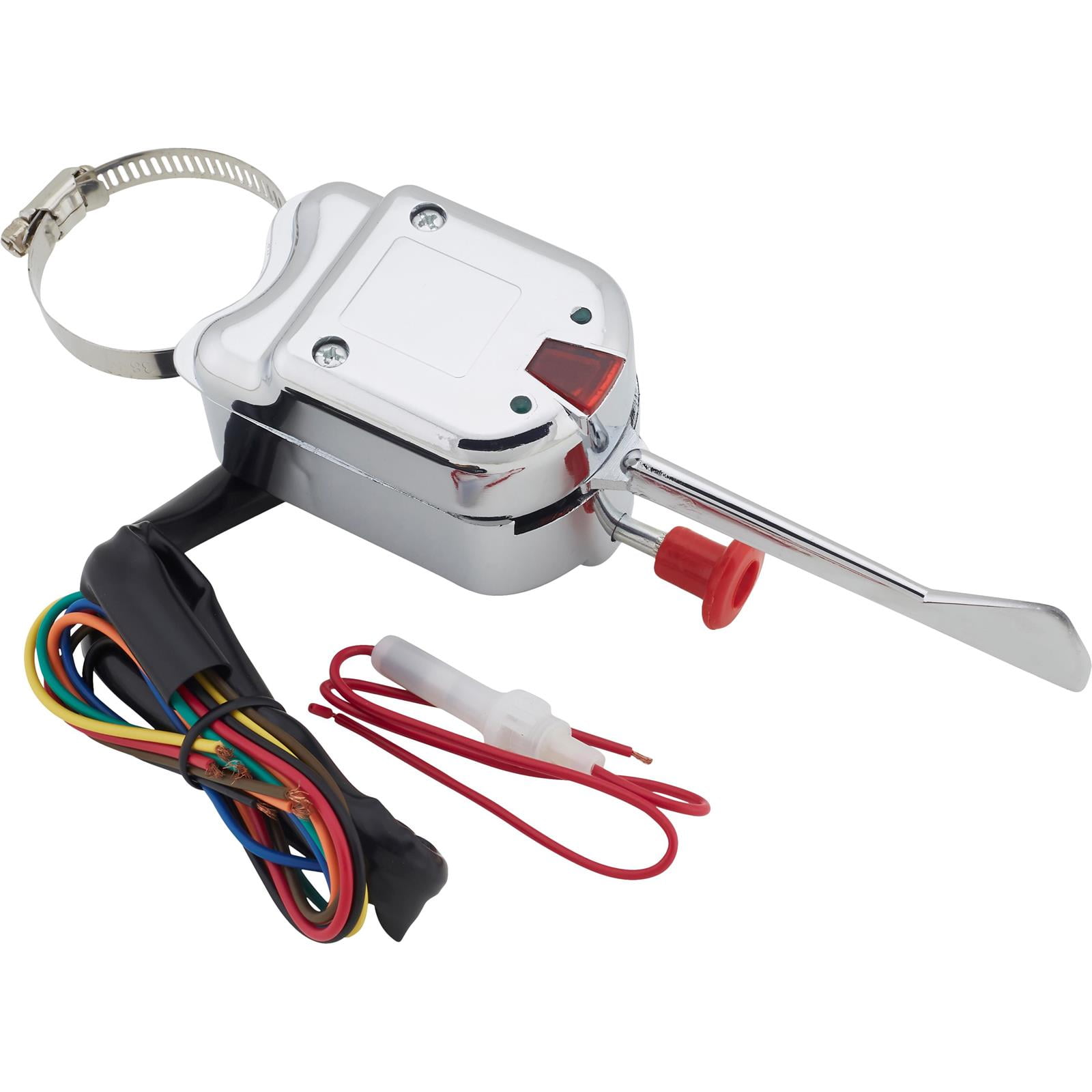 Chrome 12V Universal Rat Hot Rod Turn Signal Switch Indicator Flasher Button Kit