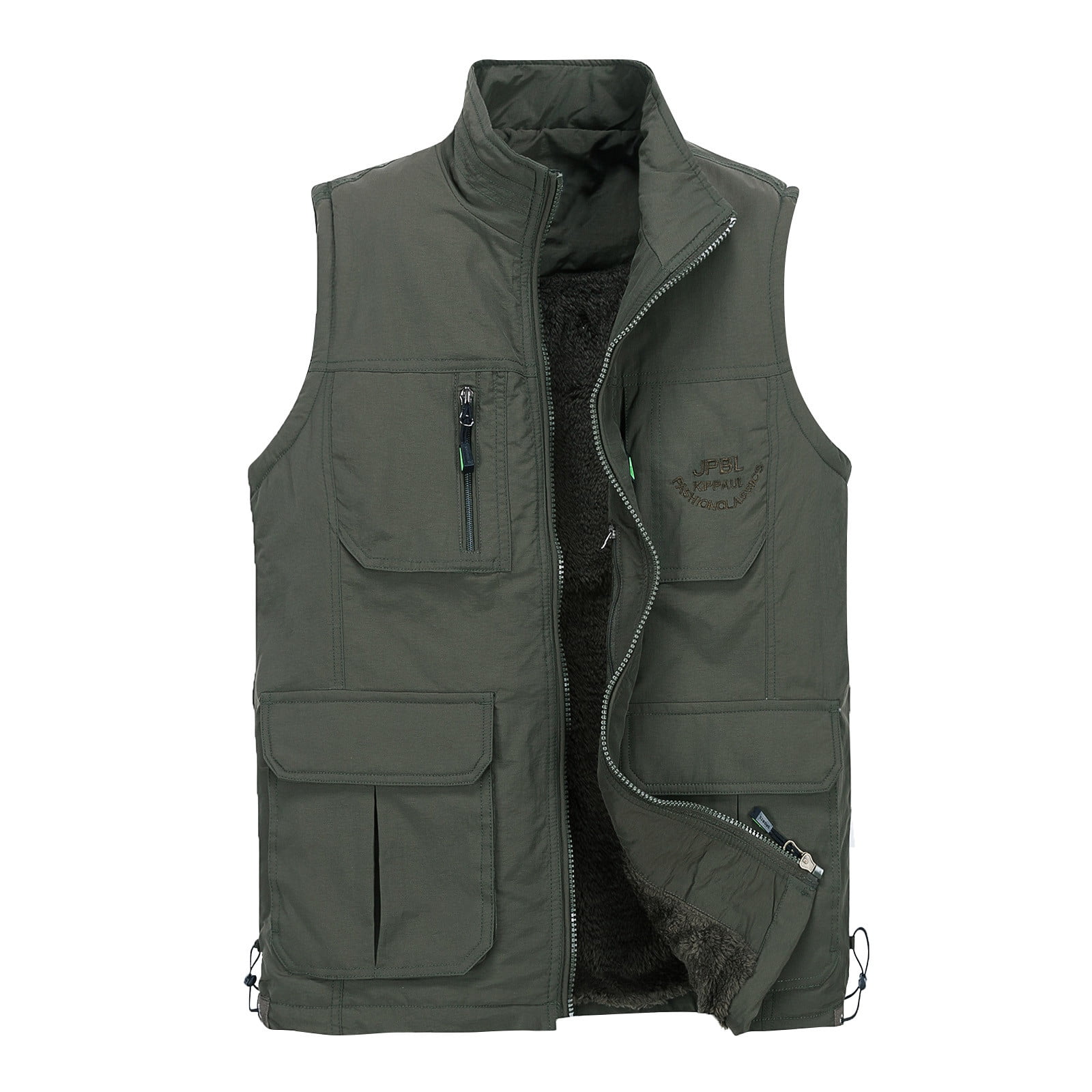 YODETEY Men'S Outdoor Vest Leisure Jacket Lightweight Vest with Zip ...
