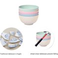 thumbnail image 4 of Loobuu Unbreakable Large Cereal Bowls - 24 oz Wheat Straw Fiber Lightweight Bowl Sets 4 - Dishwasher & Microwave Safe - for Cereal, Salad,Soup, Noodle, 4 Pieces (Medium), 4 of 7