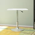 thumbnail image 3 of CorLiving Maya White Engineered Wood Square Adjustable Height Swivel Pub Table, 3 of 11