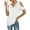 White, variant on MIXUE Boho Tops For Women Summer Sequins Solid Color V Neck Short Sleeve Loose T-shirts Streetwear,Black,S