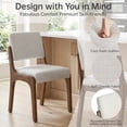thumbnail image 5 of Dining Chair Set of 6, Upholstered Wooden Dining Chairs with Solid Wood Legs, Farmhouse Dining Room Chair, Kitchen Chair for Dining Room,Beige, 5 of 9