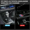thumbnail image 2 of ZWNAV AI car Auto wireless charger for Toyota Highlander 2015-2022 Intelligent Infrared Fast Wireless Charging, 2 of 8
