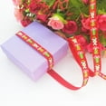 thumbnail image 3 of 7 Rolls 25 Yards 3/8 Inch Gift Box Printing Christmas Red Green White Grosgrain Ribbon Roll for DIY Wrapping Party Decor, 3 of 3