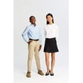 thumbnail image 6 of French Toast Girls Plus School Uniform Long Sleeve Modern Peter Pan Collar Blouse, Sizes 10-20, 6 of 10