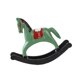 thumbnail image 5 of Estatua de caballo mecedor, figura decorativa, coleccionable, versátil, de madera. verde, 5 of 9