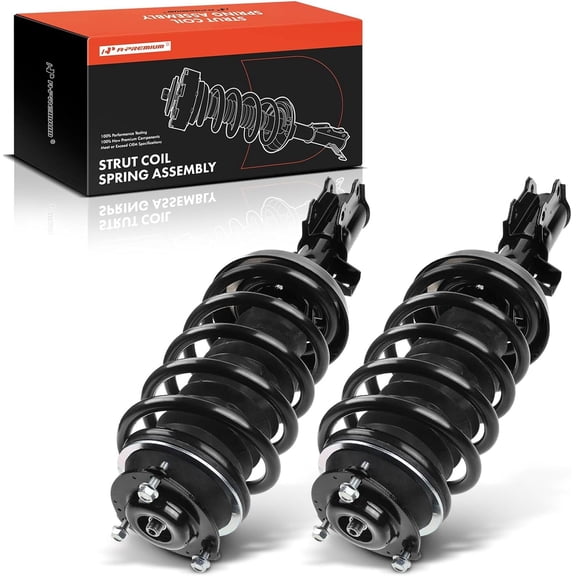 A-Premium Complete Struts Coil Springs Assembly Compatible with Saab 9-5 2002-2009 L4 2.3L V6 3.0L FWD Front Driver and Passenger Side 2-PC Set