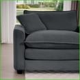 thumbnail image 5 of 2-Piece Modern Living Room Sofa Set – 2-Seater + 3-Seater Deep Seat with Plush Corduroy & Memory Foam Cushions | Grey | Corduroy | Cushion Back, 5 of 17