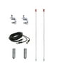NEW 2 FIRESTIK 2 KW3 W 3FT WHITE CB ANTENNAS, 12FT DUAL COAX, MOUNTS & SPRINGS
