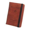 thumbnail image 2 of Passport Cover RFID Blocking Organizer Travel Wallet for Traveling Men Women Brown, 2 of 9