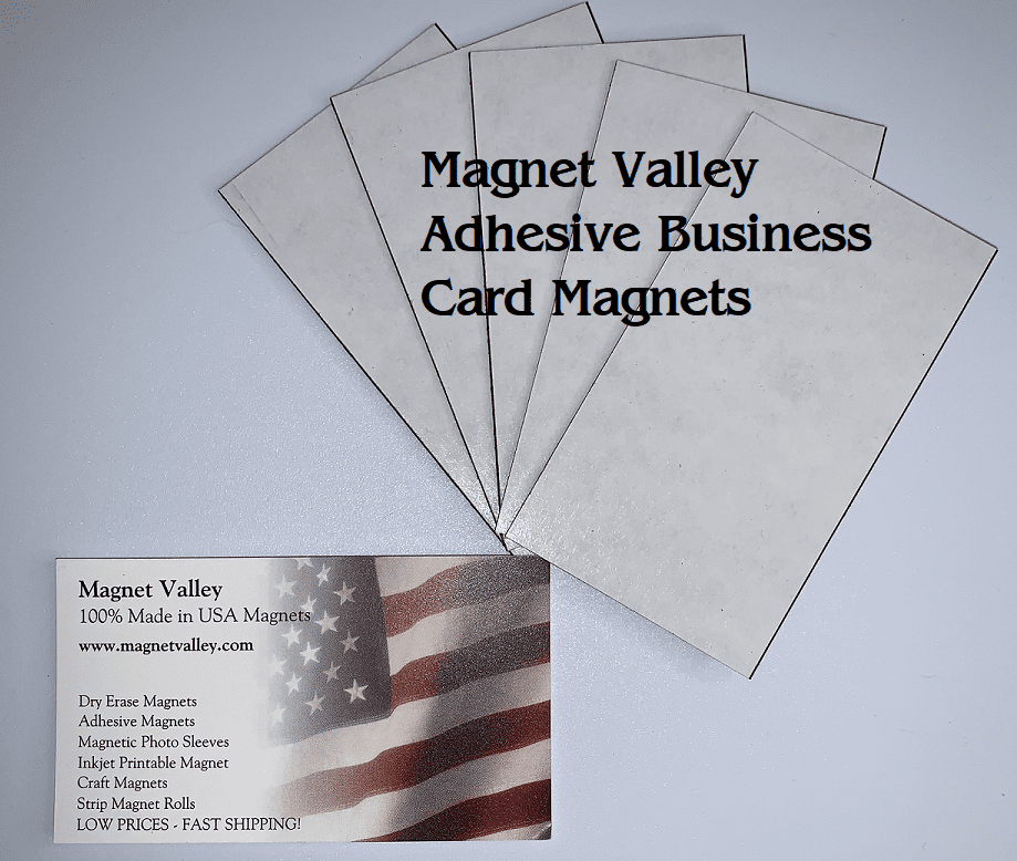 100 Adhesive Business Card Magnets 30 mil Peel and Stick Made in USA