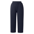 thumbnail image 4 of WILLBEST Pantalones Casuales para Mujer, Pierna Ancha, Cintura Elástica, Holgados, con Bolsillos, para Mayor Comodidad y Estilo Diario. Extra Grande, 4 of 4