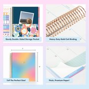Blue Sky Livewell 2026 Weekly and Monthly Planner Calendar, January 2026 - December 2026, 7 x 9, Flexible Laminated Cover, Heavy Duty Binding, Colorful Paper, Storage Pocket, Stickers, Charmie
