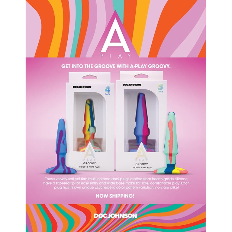 A Play 5" Groovy Silicone Anal Plug - Multicolor/yellow - Walmart.com