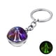 thumbnail image 2 of Llaveros para mujer, llavero de billetera, llavero de auto, llavero lindo, llavero con doce colgantes de vidrio luminoso, llavero de metal con aerosol para quitar llaves., 2 of 4