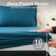 thumbnail image 5 of King Bed Sheets Set, Soft Breathable Bedding Sheet Set, Sheets Set with 16" Deep Pocket Design (4 Pieces, King, Paon), 5 of 8