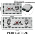 thumbnail image 3 of Farmhouse Kitchen Rugs and Mats 2 Pieces, Rooster Decor, Buffalo Plaid Sunflowers Anti Fatigue Non Slip Mat Farm House Runner for Kitchen, Laundry 17x30+17x47inch Grey, 3 of 6