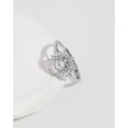 thumbnail image 3 of Spot Jewel 14K White Gold Over Ring - 2.1 Ct Round Cut Diamond Ring - Gorgeous Anniversary Gift for Women's - Engagement Wedding Unique Halo Prong Set Ring - Party Wear Diamond Ring for Her, 3 of 8