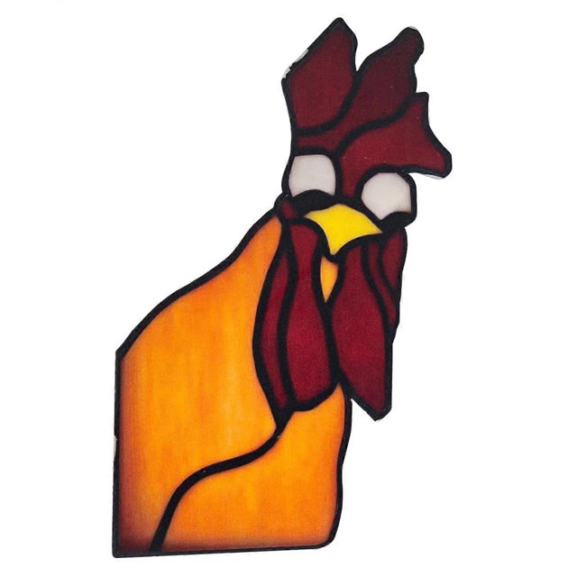 20cm Creative Peeping Rooster Window Corner Decor Acrylic Balcony Ornament - Style C