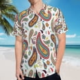 thumbnail image 5 of High Quality Hawaiian Shirts for Men Short Sleeve Aloha Beach Shirt Floral Summer Casual Button Down Shirts Blouses F6SHTG, 5 of 7