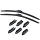 thumbnail image 1 of Auto Delantero Parabrisas Limpiaparabrisas Hojas Kit para Gancho Brazo Superior Pellizco Candado 22"+22" Unique Bargains limpiaparabrisas, 1 of 6