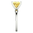 thumbnail image 3 of 2.5 ctw Solitaire Anniversary Ring for Women | Princess Cut Simulated Yellow Diamond | Hyperallergenic Solid 18K White Gold, 3 of 5