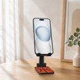 thumbnail image 5 of WIRESTER Black Foldable Phone Stand for Desk, Adjustable Portable Cell Phone Holder for iPhone 17, 16, 15, 14 and Android Smartphones - Basketball, 5 of 6