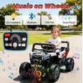 thumbnail image 3 of 12V Kids Ride On Electric UTV Car With Remote Control, Ride On Toys With Swing Function, Power Toddler Car With Anti-Slip Wheels, LED Lights, Music Player, Gift For Kids Aged 3-5, Black, 3 of 8
