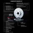 thumbnail image 3 of R1 Concepts Drilled and Slotted Carbon Coated Disc Brake Rotor Set with Optimum Oe Pads and Hardware WBUH1-67105, 3 of 3