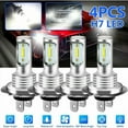 thumbnail image 1 of 4 Uds 1860 H7 80W lámpara de luz antiniebla LED de alta potencia bombilla de faro delantero de coche 6000K luz blanca, 1 of 5