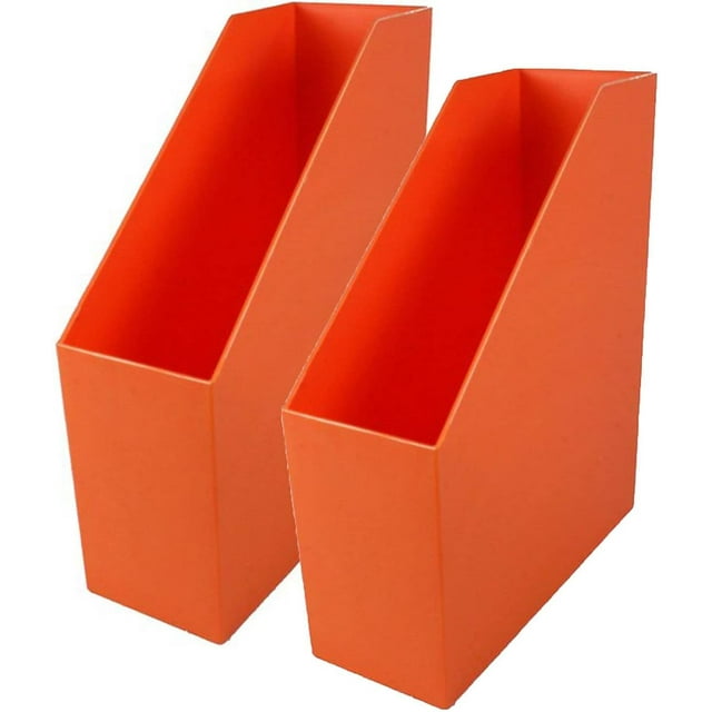 Romanoff Magazine File, Orange, Pack of 2
