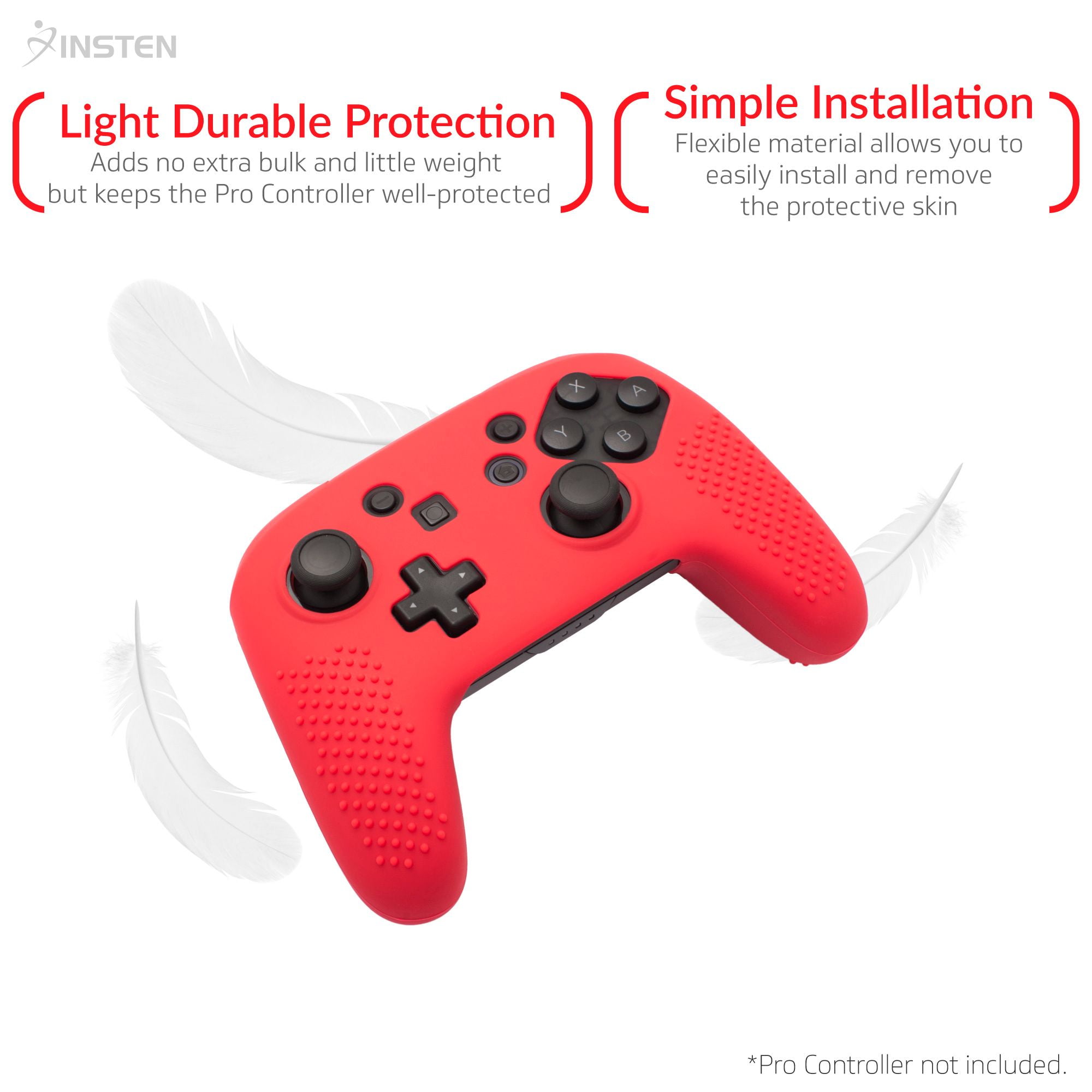 Nintendo Switch Pro Controller Case, by Insten Protective Soft Silicone