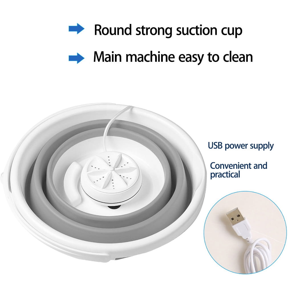 Wdhugt Portable Usb Folding Mini Washing Machine 10L Capacity Automatic Electric Laundry Tub For Underwear Socks Small Clothing