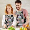 thumbnail image 3 of Pioneer Flower Floral Print Pattern Apron for Women and Men, Cotton Linen Waterproof with Pockets, Adjustable, 33x27 Inch for Kitchen, Gardening, BBQ, Salon, 3 of 6
