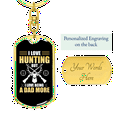 thumbnail image 3 of I Love Hunter'S Keychain Stainless Steel or 18k Gold Dog Tag Keyring, 3 of 10